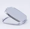 DIY Makeup Mirrors Iron 2 Face Sublimation Blank Plated Aluminium Sheet Girt Cosmetic Compact Mirror Portable Decoration 406Q