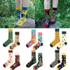 Chaussettes canard mandarin pour hommes et femmes, originales AB, tendance, Tube moyen haut, fleur, Fruit, Animal, dessin animé, coton