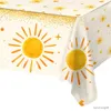 Table Cloth Hippie Sun Plastic Tablecloths Party Decor Sunshine Lovely Waterproof Rectangular Table Cloth for Birthday Baby Shower R231109
