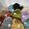 BeanieSkull Caps Dames Heren Herfst Winter Warm Beanie Hoed Mode Effen Kleur Elasticiteit Gebreide Twist Gehaakte Mutsen Hoeden Cap voor 231109