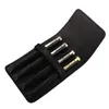 Leather Fountain Pen Case 4 Divided Slots Pouch Handmade Display Holder Black/ Brown