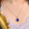 Łańcuchy światło luksusowe zmysł starożytne złote rzemiosło Pearl inkrustowany Lapis Lazuli Naszyjnik