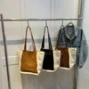Evening Bags LEFTSIDE Casual High Capacity Handbag for Women Winter Large Cloth Shopper Shopping Bag Female Fabric Shoulder Side Bag 231108