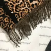 Retro Leopard Sweaters Shawls Outdoor Cardigan Coat Luxury Tassel Designer Sweaters Plus Size Knit Outerwear