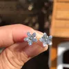 Orecchini a bottone con margherite scintillanti abbaglianti per Pandora Set di orecchini firmati da matrimonio in vero argento sterling per donne Regalo fidanzata Orecchini margherita con scatola originale