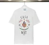 klassisk vit casa designer t shirt sommar kort ärm slott blomma casablanca män kvinnor tshirt tee mens kläder