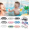 Brille Schwimmbrille Ohrstöpsel 2 in 1 Kinder Wasserdichte Schwimmbrille Tauchbrille UV Antibeschlag Einstellbare Pool Wassersportbrille P230408