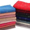 Vêtements ethniques Femmes Strass Mousseline de mousseline de couleur unie Foulard musulman Châles et enveloppes Pashmina Bandana Femme Foulard Hijab Magasins