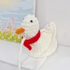 Borsa da sera Litte Duck Knitting Crochet Kawaii Girls Cute Crossbody Borse Moda tessitura a mano Lovely 231108