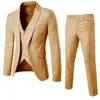 Men's Suits Blazers Men Classic 3piece Set Suit Wedding Suits for Men Slim Suit Jacket Pant Vest Suit for Men Tuxedo Single Breasted Plus Szie S-6XL 231109