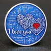 Kunst en ambachten Ik hou van je herdenkingsmunt Love You Love Gold Silver Coin