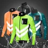 Cycling Jackets WOSAWE Windproof Cycling Jacket Bike Jersey Outdoor Sport Cycling Windbreaker Rainproof Reflective Bike Clothing Navy Blue 231109