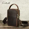 Evening Bags CONTACT'S Men's Bag Designer Genuine Leather Men Small Shoulder Bag Vintage Crossbody Messenger Male Purse Phone Bags Handbag 231108