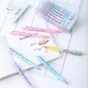 12PCS/LOT CARTOON Unicorn Kuromi Kawaii Gel Pen Set Cute Pen Black Ink 0,5 mm School Supplies Pigairery Ballpoint Pen narzędzie Pisanie Student 2972