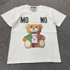 Italy Brands Comfort Colors T Shirts Plush Bear Letter Graphic Print Leisure Fashion Durable Quality Couple Designer Black White Mens Womans Clothing Tee Tops