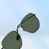 Hochwertige Herren -Frauen hexagonale Sonnenbrille unregelmäßige Brille Sonnenbrille Gold Metall Grüne Glaslinsen 51mm9715858