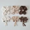 Halsdukar wraps hjort jonmi koreansk stil vinter småbarn barn förtjockar halsdukar handskar uppsättningar tecknad broderi baby barn söt varm sammet sjal 231108