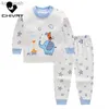 Pigiama Nuovo 2022 Bambini Ragazze Ragazzi Pigiama Set Cartoon Stampa Manica lunga O-Collo T-shirt carina Top con pantaloni Bambino Autunno Vestiti per dormireL231109