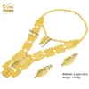 stud aniid African 24K Gold Gold Jewted Jewts Sets Wedding Dubai Necklace Marrings for Women Nigerian Indian Bridal 2PCS GIFTS Party 231109