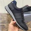 With Box Fashion Mens Casuals Shoes Bike Soft Bottom Running Sneaker Italy Catwalk Elastic Band Low Top Black Calfskin Stylist Breathable Outdoor Casual Trainers