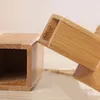 Tandpetare hållare 1st Bamboo Box med lock Portable Hushåll El Restaurang Kök Tandval Förvaringslådor Dekorationsverktyg 231108