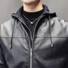 남자 재킷 koodao for men slim fit coat fashion casuals collar polyester spring and Autumn Black 231108