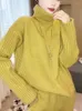 Dwuczęściowe spodnie dla kobiet swobodny miękki turtleck pullover sweter 2 set koreańskie dzianinowe pull top conjunto workowate worka na dzianin