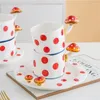 Mugs Mushroom Mug Ceramic Tableware Set Water Bottle Amphora Bowl Coffee Milk Cup Cute Teapot Handmade Home Party Decor Gifts