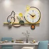 Zegary ścienne luksusowy cichy zegar Luminous elektroniczny minimalistyczny metalowy projektant Modern Relij de Pared Creed Creativo Decor Home