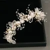 Kopfschmuck Mode Perle Blume Stirnband Braut Hochzeit Krone Haarband Kristall