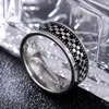 Bagues de cluster Trendy Creative Simple Desing Noir et Blanc Plaid Cross Bague Fine Hommes Party Bijoux Accessoires Cadeau