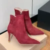 designerskie buty kobieta luksusowe buty spiczaste buty na wysokim obcasie buty sztyletowe mody damski buty zimowe buty czyste owczesko zamsz gładki seksowne buty kobiety rozmiar 35-42