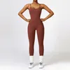 Aktive Hosen SALSPOR Yoga Sexy Gym Overall Hohe Taille Einfarbig Rundhals Sport Jump Anzug Herbst Übung Activewear Laufen im Freien