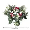 Decorative Flowers Christmas Ornaments Candle Holder Candlestick Wreaths Centerpiece Artificial Cherry Pinecone Garland Year Xmas Wedding