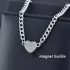 Choker Kioozol Chic Pearl Heart Necklace For Women Girls Crystal Chain on Neck Fashion Jewelry Ankomst Tillbehör KO2