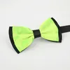 Bow Ties Fashion Simulated Silk Polyester For Men Women Shirt Collar Bowknot Double Layered Solid Brown Bowtie Wedding Neckwear
