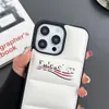 Mody projektant marki Down Coat Fase do iPhone'a 11 12 13 14 15 Plus Pro Max Luksusowy iPhone Case Proces Ochronka ochronna Baga w Vogue