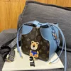 2023 Top Design Luxe Tassen van hoge kwaliteit DIY handgeweven zelfgemaakt materiaal Messenger cartoon leeuwenschouder voor vriendin en beste vriendE1QJ