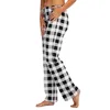 Damenhosen Capris Damen Herbst Winter Plaid Bedruckte Ganzkörperhose Kordelzug Sporthose Pyjamahose Nachtwäsche Damenbekleidung 231108