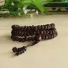 Strand estilo natural pequeno preto ruyi bodhi semente pulseira 108 contas mala oração budista frisado para homem ou mulher atacado