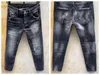 D2 jeans da uomo denim jeans neri pantaloni strappati pour hommes uomo Italia moda motociclista moto rock revival jeans alti q1A0Q nEU WkL AeB