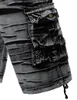 Herenshorts Grijs Camo Cargoshorts Heren Katoen Korte herenbroek Comfortabel Bermuda Masculina Ontspannen pasvorm Multi-pocket Pantalon Corto Hombre 230408