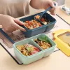 صندوق غداء ميكروويف 850mL مع ملعقة تناول الطعام في أدوات الطعام حاوية طعام للأطفال
