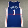 James Harden Tyrese Maxey Joel Embiid Basketball Jersey 2022 Allen Iverson Julius Erving Sixer City White Editi