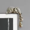 Decorações de jardim Bonito Elefante Estatuetas Segurando Bebê Casa Resina Artesanato Mini Micro Paisagem Ornamento Decoração Estátua