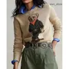 polo's gebreide truien Dames truien Cartoon Rl Bear Dames Winterkleding Mode Gebreide trui met lange mouwen Katoen Wol Katoen Zachte polo hoodie 0MHJ