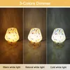 Table Lamps Glass Warm/Natural/Cool White 3 Colors Dimmable Bedside Night Lights Desktop Decoration