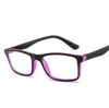 Lunettes de soleil rétro hommes lunettes carrées cadre mode ordinateur lunettes femmes Anti-lumière bleue Transparent clair rose plastique