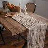 Bordslöpare Bohemian Table Runner Handwoven Meal Mat Macrome Table Runner Table Rug With Tassels Wedding Party Home Decoration 230408