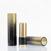 Storage Bottles Empty Gradient Lipstick Tube 12.1MM Gold Round Shape Lip Gloss Case Maquillaje DIY Container Cosmetic Tool 20pcs/lot